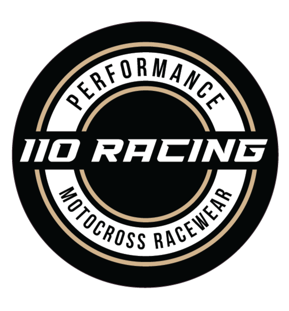 110 RACING // PERFORMANCE ROUND STICKER - BLACK