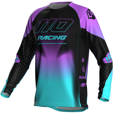 110 RACING // RS24.1 TECHART YOUTH JERSEY - TEAL/PURPLE