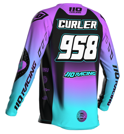 110 RACING // RS24.1 TECHART YOUTH JERSEY - TEAL/PURPLE