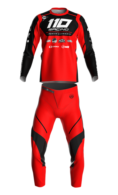 110 RACING // SE24 AMPLIFY YOUTH PANT - RED/BLACK