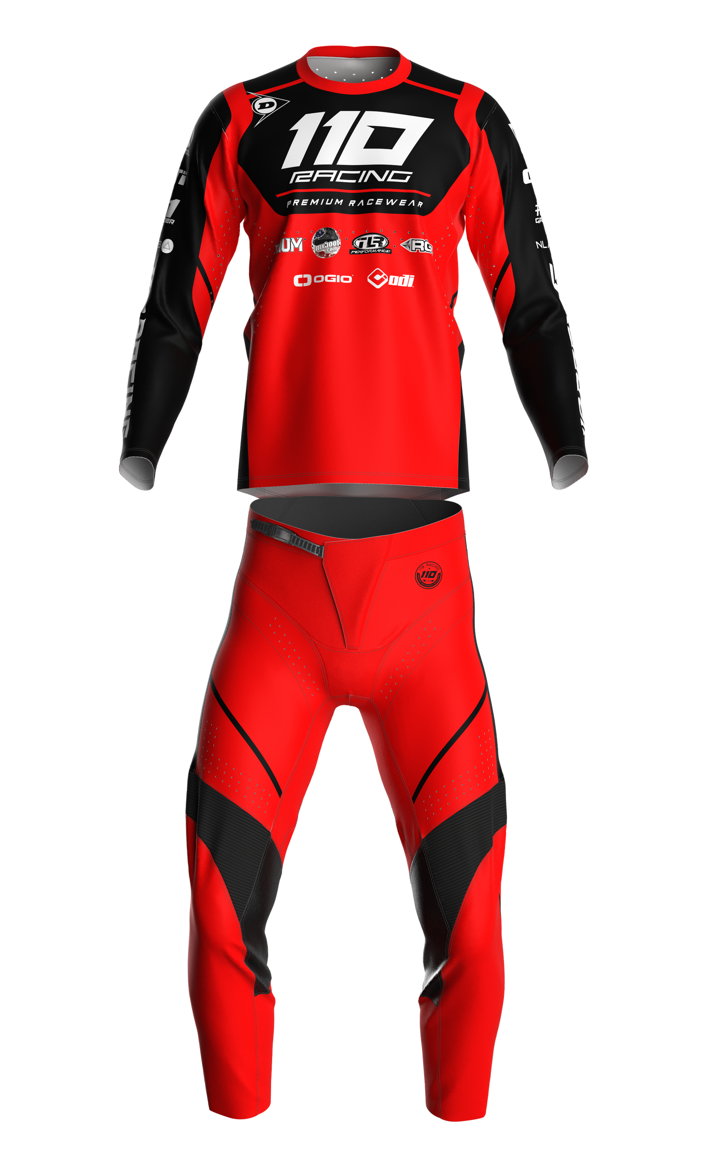 110 RACING // SE24 AMPLIFY PANT - RED/BLACK