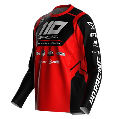 110 RACING // SE24 AMPLIFY JERSEY - RED/BLACK