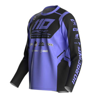 110 RACING // SE24 AMPLIFY YOUTH JERSEY - PURPLE/GREY