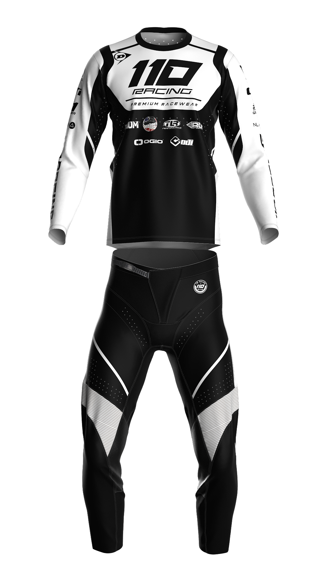 110 RACING // SE24 AMPLIFY YOUTH JERSEY - BLACK/WHITE