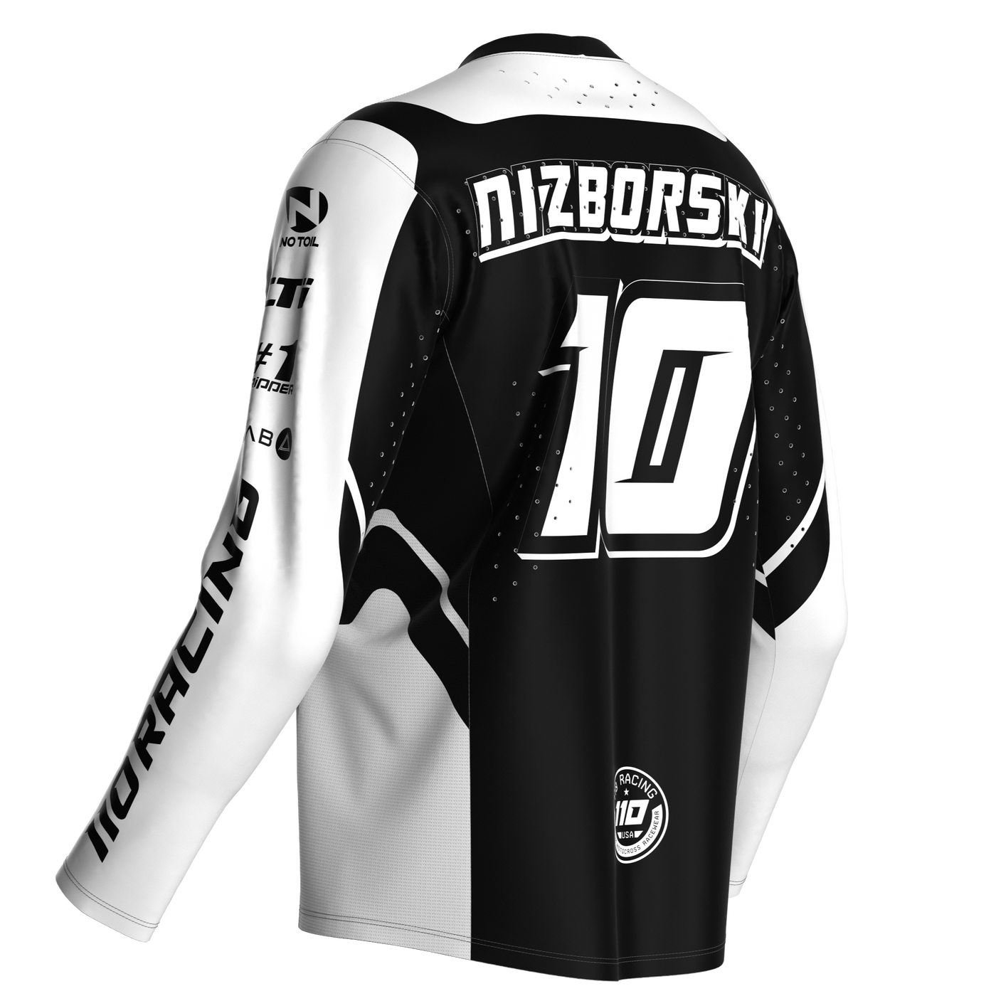 110 RACING // SE24 AMPLIFY JERSEY - BLACK/WHITE