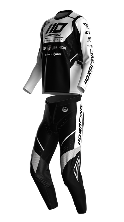 110 RACING // SE24 AMPLIFY YOUTH JERSEY - BLACK/WHITE