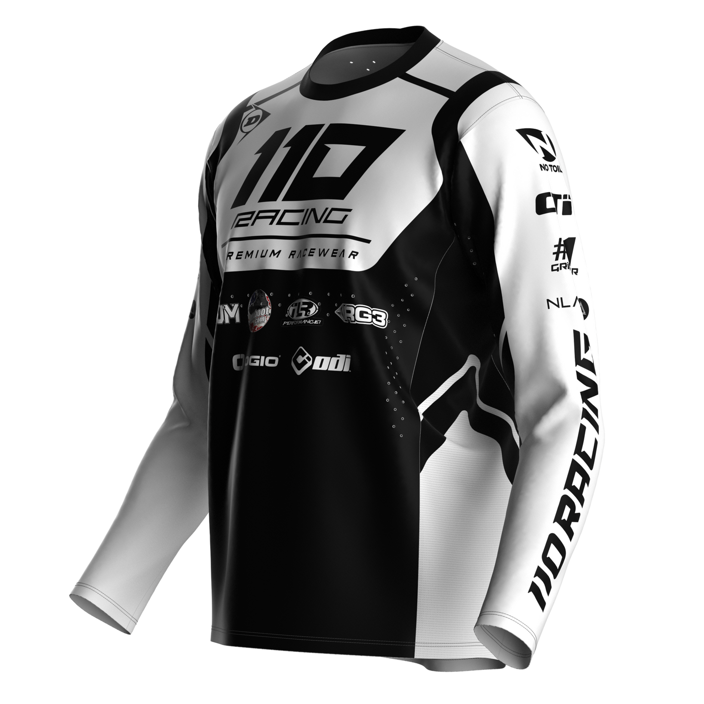 110 RACING // SE24 AMPLIFY YOUTH JERSEY - BLACK/WHITE