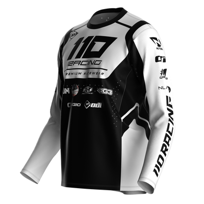 110 RACING // SE24 AMPLIFY YOUTH JERSEY - BLACK/WHITE