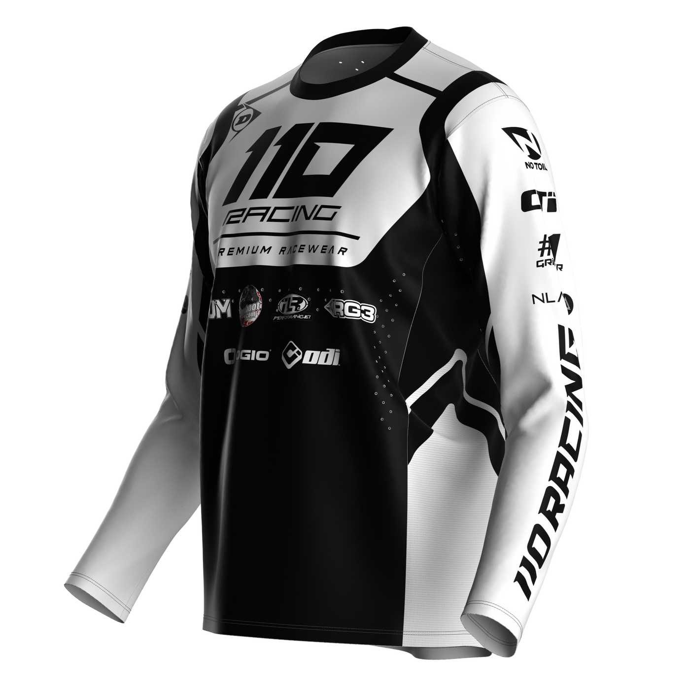 110 RACING // SE24 AMPLIFY JERSEY - BLACK/WHITE