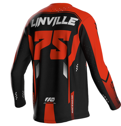 110 RACING x DBD RACING SX25 YOUTH JERSEY - BLACK/ORANGE