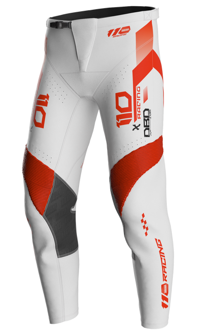110 RACING x DBD RACING SX25 YOUTH PANT - WHITE/ORANGE