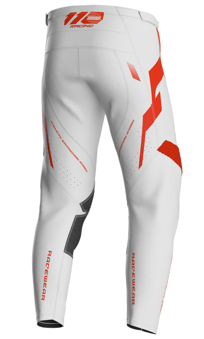 110 RACING x DBD RACING SX25 YOUTH PANT - WHITE/ORANGE