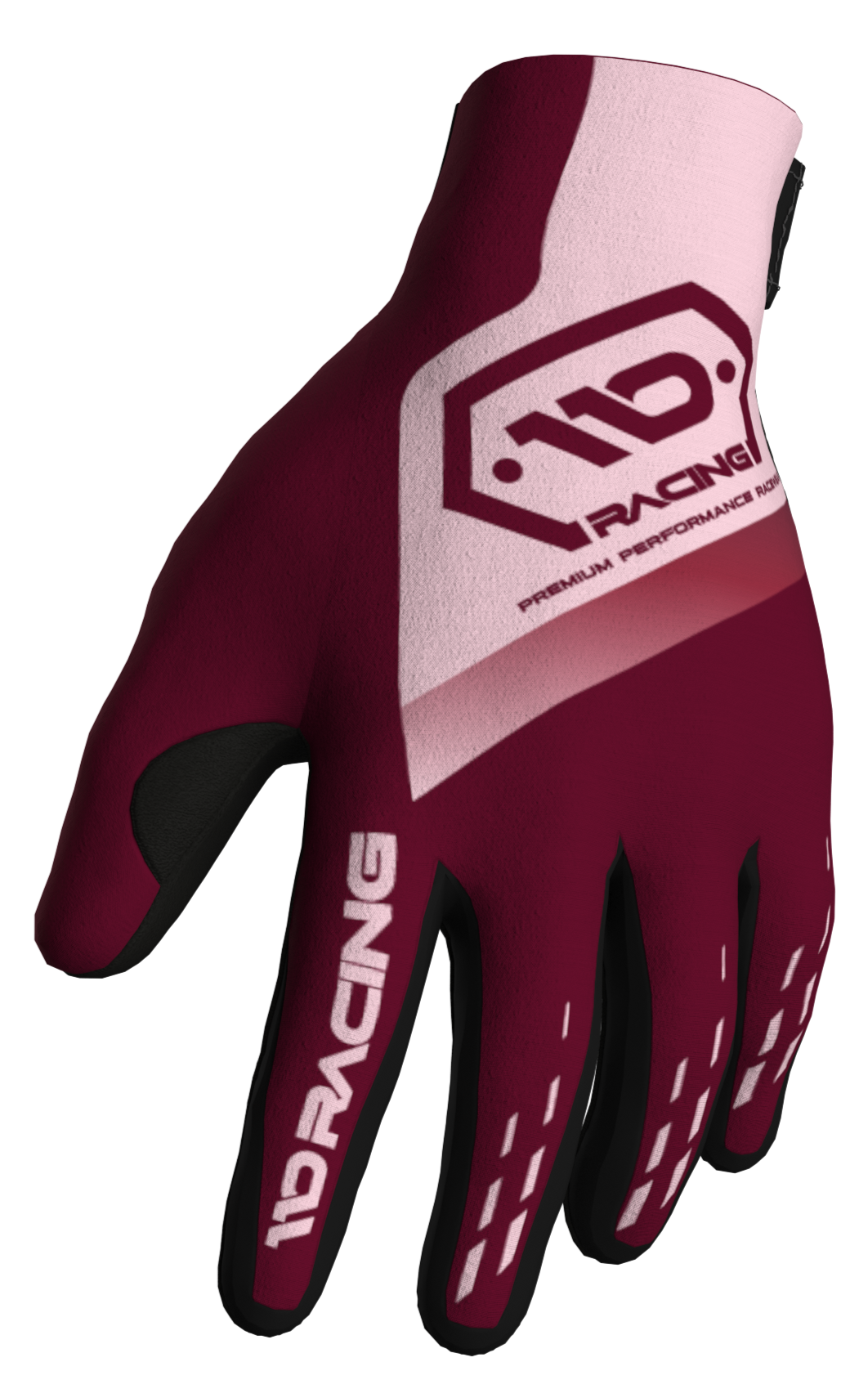 110 RACING // SE25 TENACITY GLOVE - MAROON/LIGHT PINK