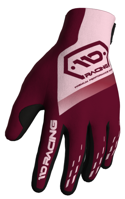 110 RACING // SE25 TENACITY GLOVE - MAROON/LIGHT PINK