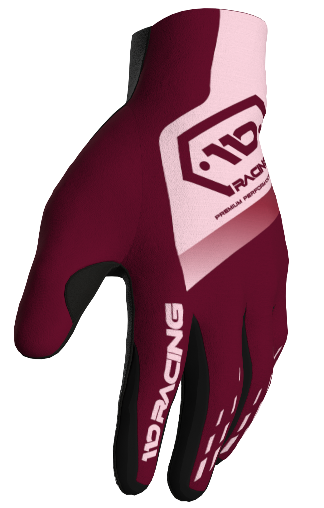 110 RACING // SE25 TENACITY GLOVE - MAROON/LIGHT PINK