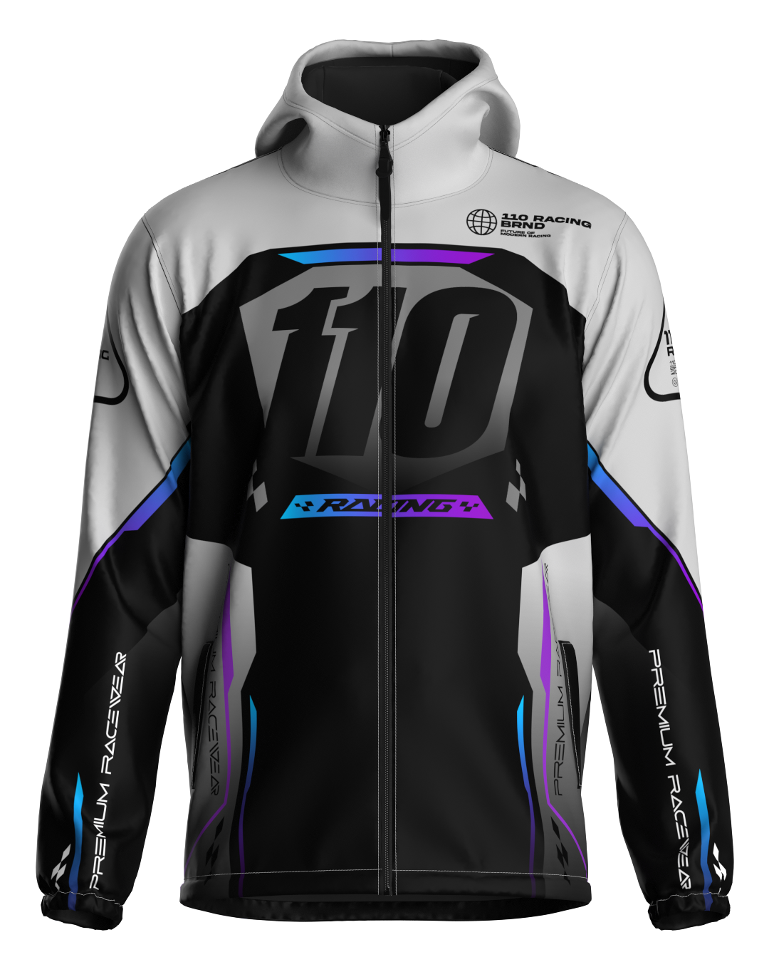 110 RACING // CUSTOM NANO TECH 3.0 COLD JACKET - BLACK/GREY
