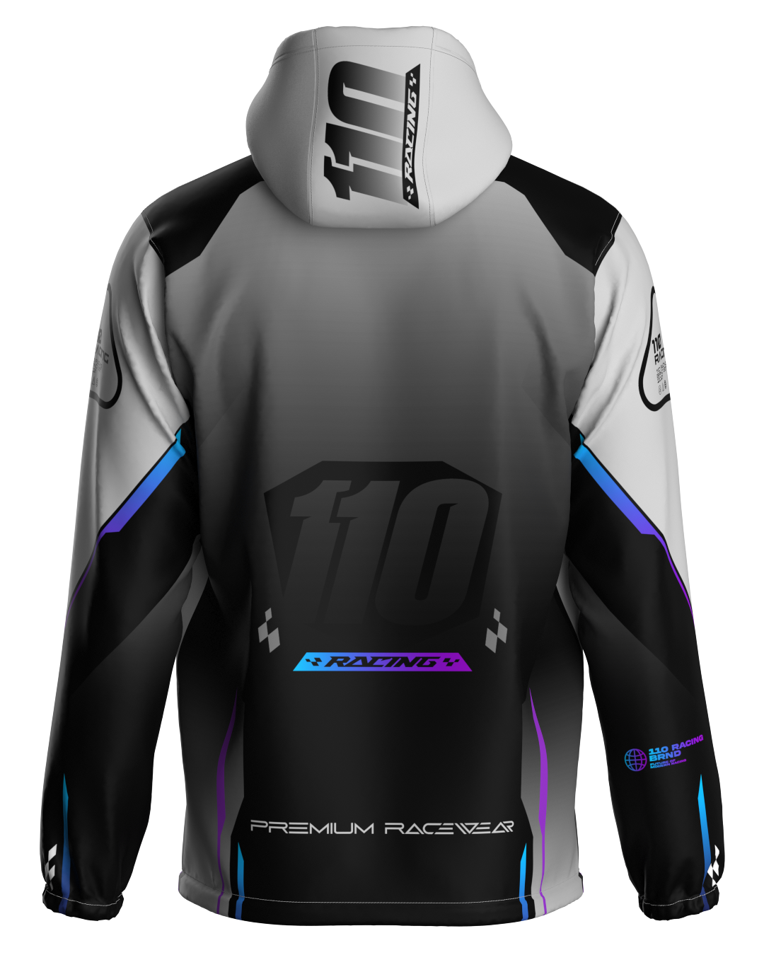 110 RACING // CUSTOM NANO TECH 3.0 COLD JACKET - BLACK/GREY