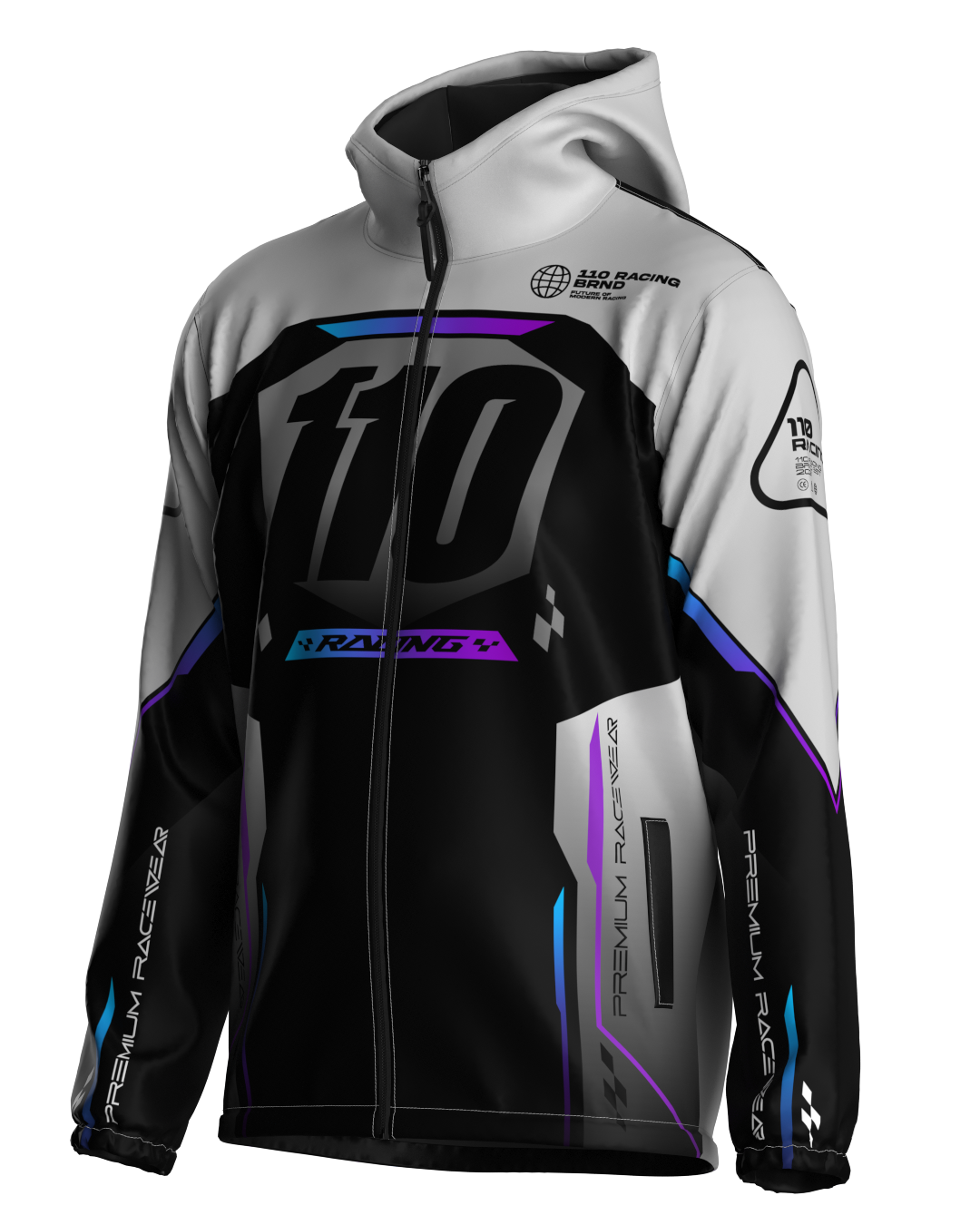 110 RACING // CUSTOM NANO TECH 3.0 COLD JACKET - BLACK/GREY