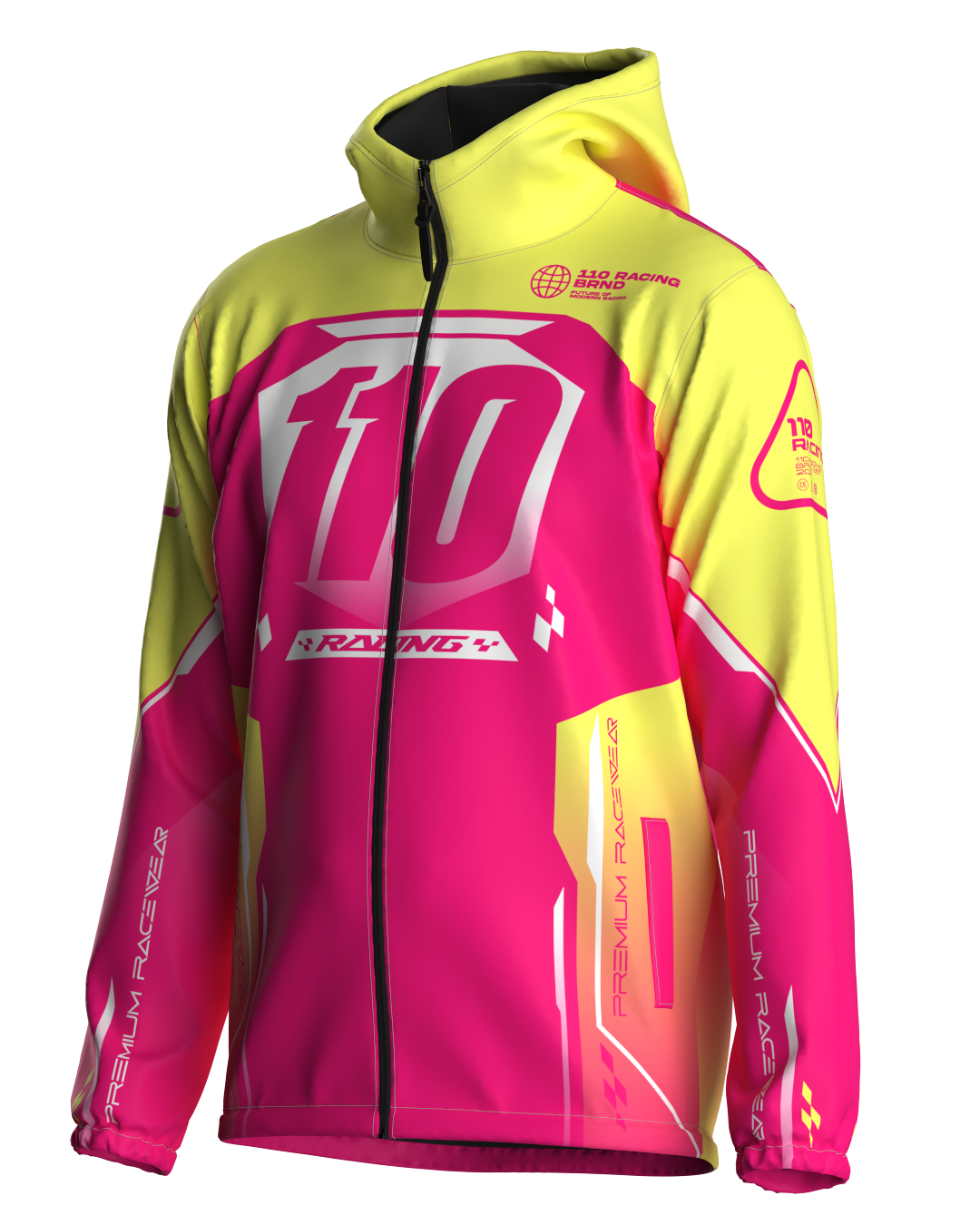 110 RACING // CUSTOM NANO TECH 3.0 COLD JACKET - PINK/YELLOW – 110Racing