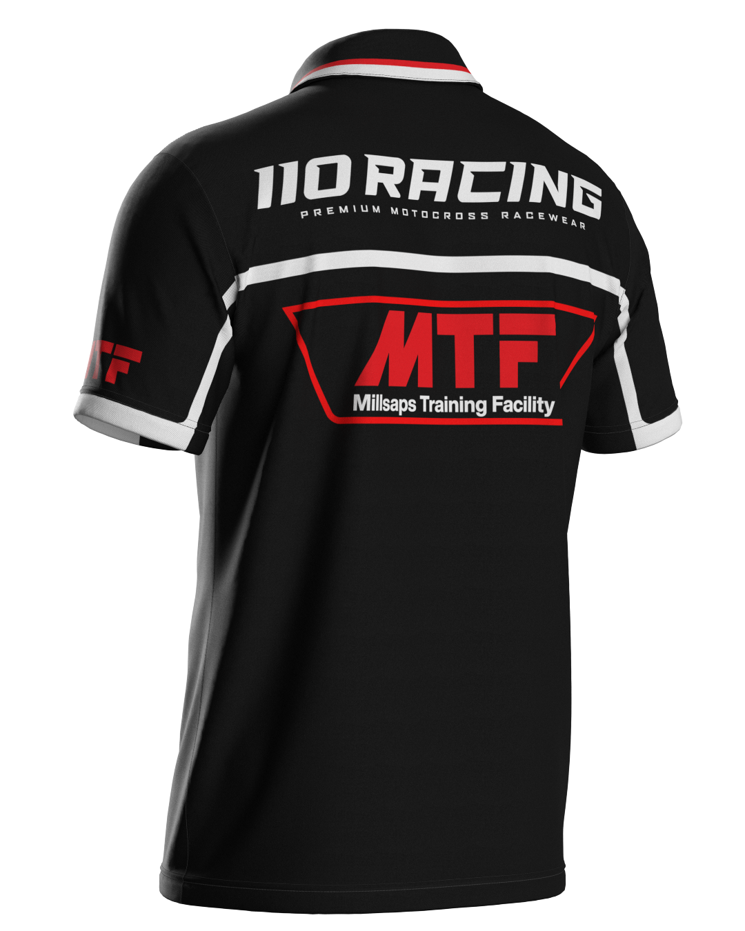 110 RACING x MTF COLLAB // PIT POLO - BLACK