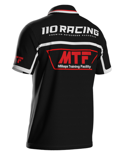 110 RACING x MTF COLLAB // PIT POLO - BLACK