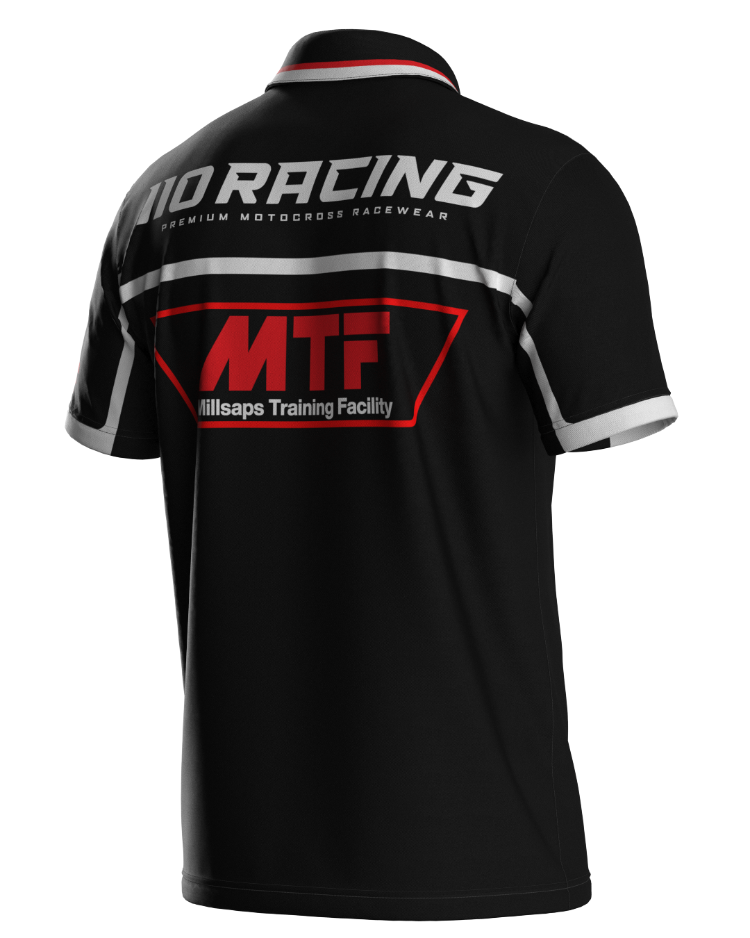 110 RACING x MTF COLLAB // PIT POLO - BLACK