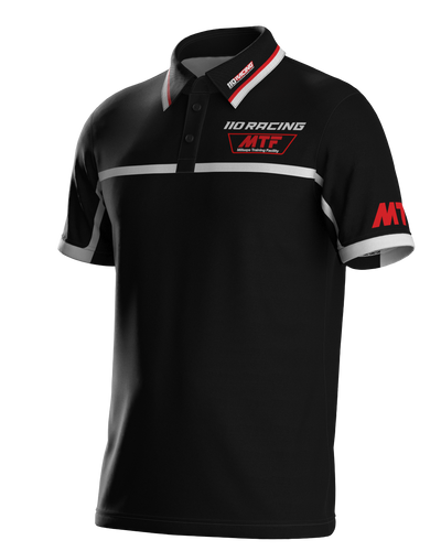 110 RACING x MTF COLLAB // PIT POLO - BLACK