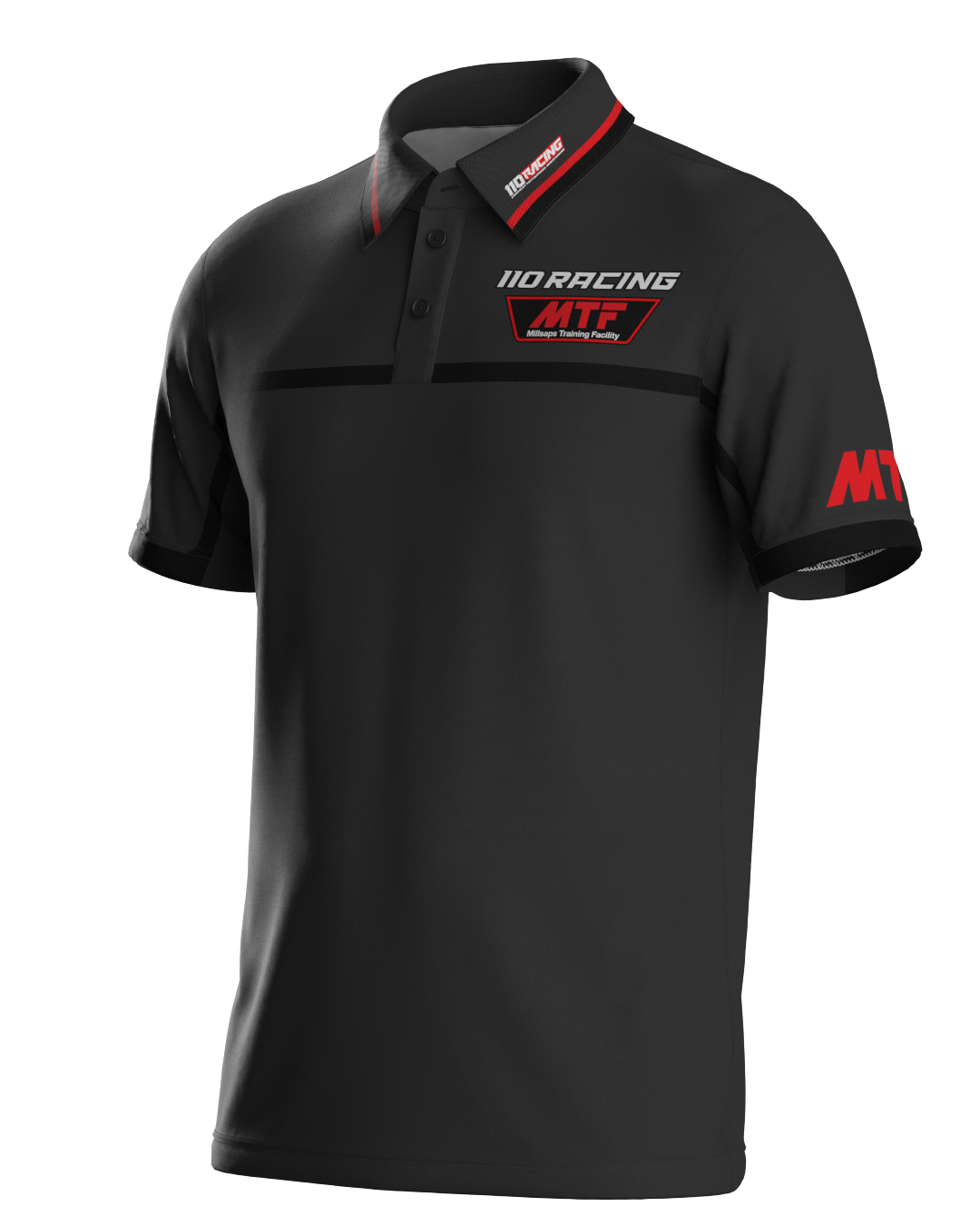 110 RACING x MTF COLLAB // PIT POLO - GREY