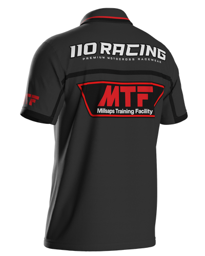 110 RACING x MTF COLLAB // PIT POLO - GREY