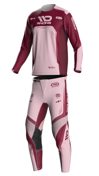 110 RACING // SE25 TENACITY JERSEY - MAROON/LIGHT PINK