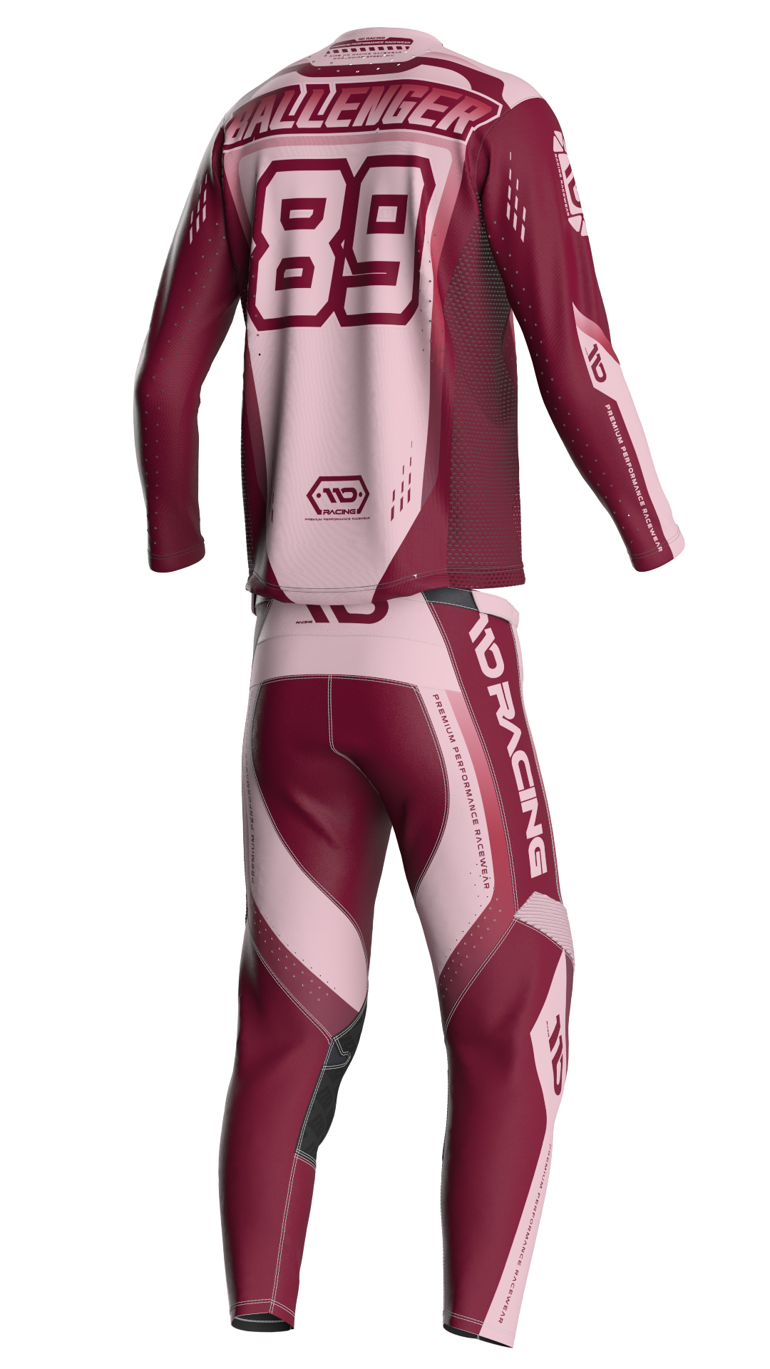 110 RACING // SE25 TENACITY JERSEY - MAROON/LIGHT PINK