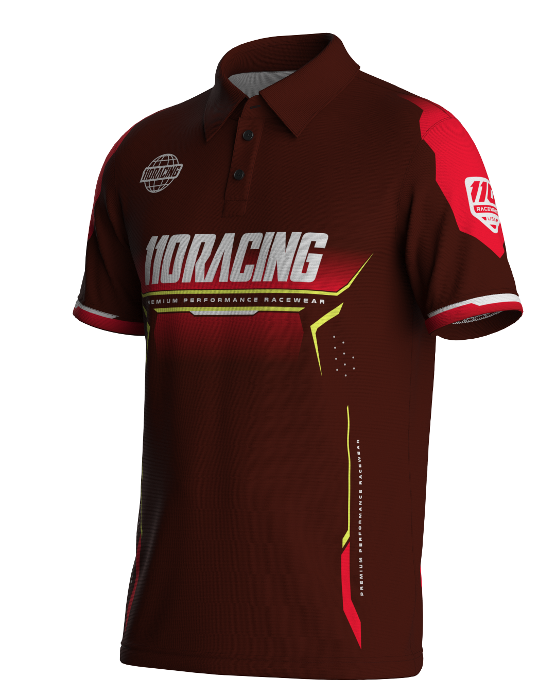 110 RACING // IRONCLAD PERFORMANCE POLO - SOLAR FLARE