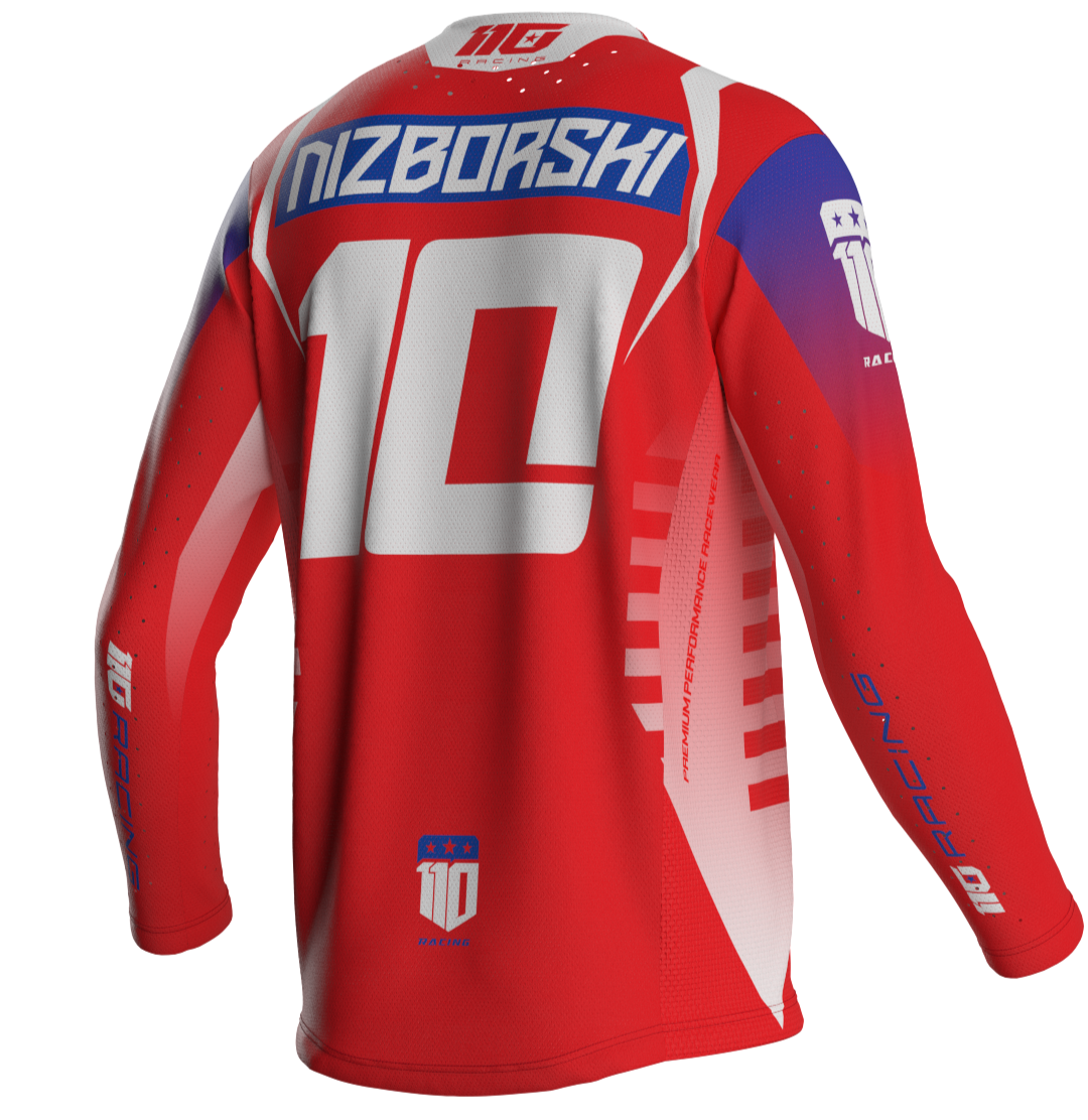 110 RACING // PR26 REDBUD FREEDOM YOUTH JERSEY - RED