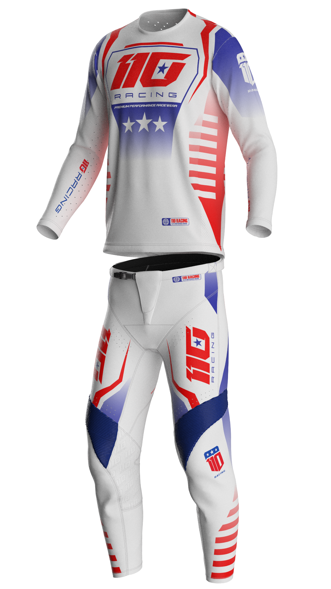 110 RACING // PR26 REDBUD FREEDOM YOUTH JERSEY - WHITE