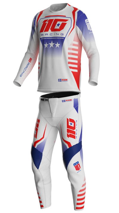 110 RACING // PR26 REDBUD FREEDOM YOUTH JERSEY - WHITE