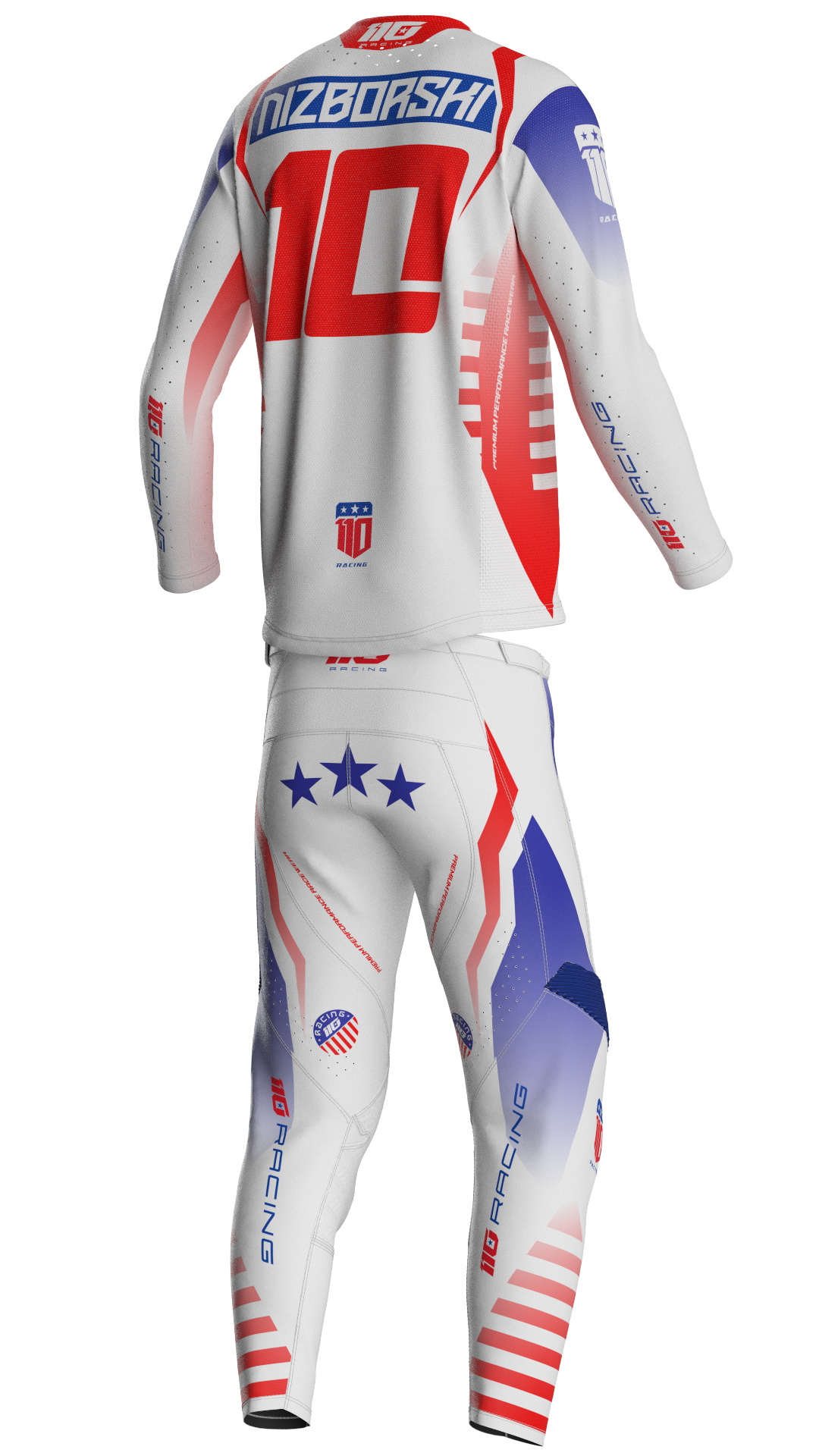 110 RACING // PR26 REDBUD FREEDOM YOUTH JERSEY - WHITE