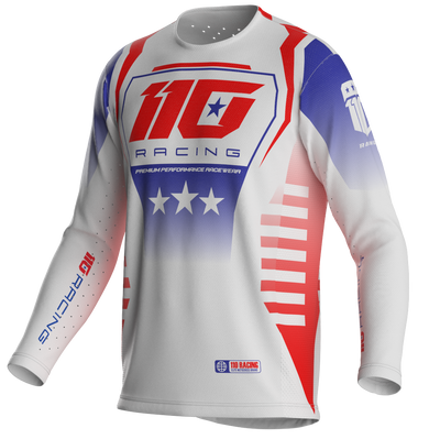 110 RACING // PR26 REDBUD FREEDOM YOUTH JERSEY - WHITE