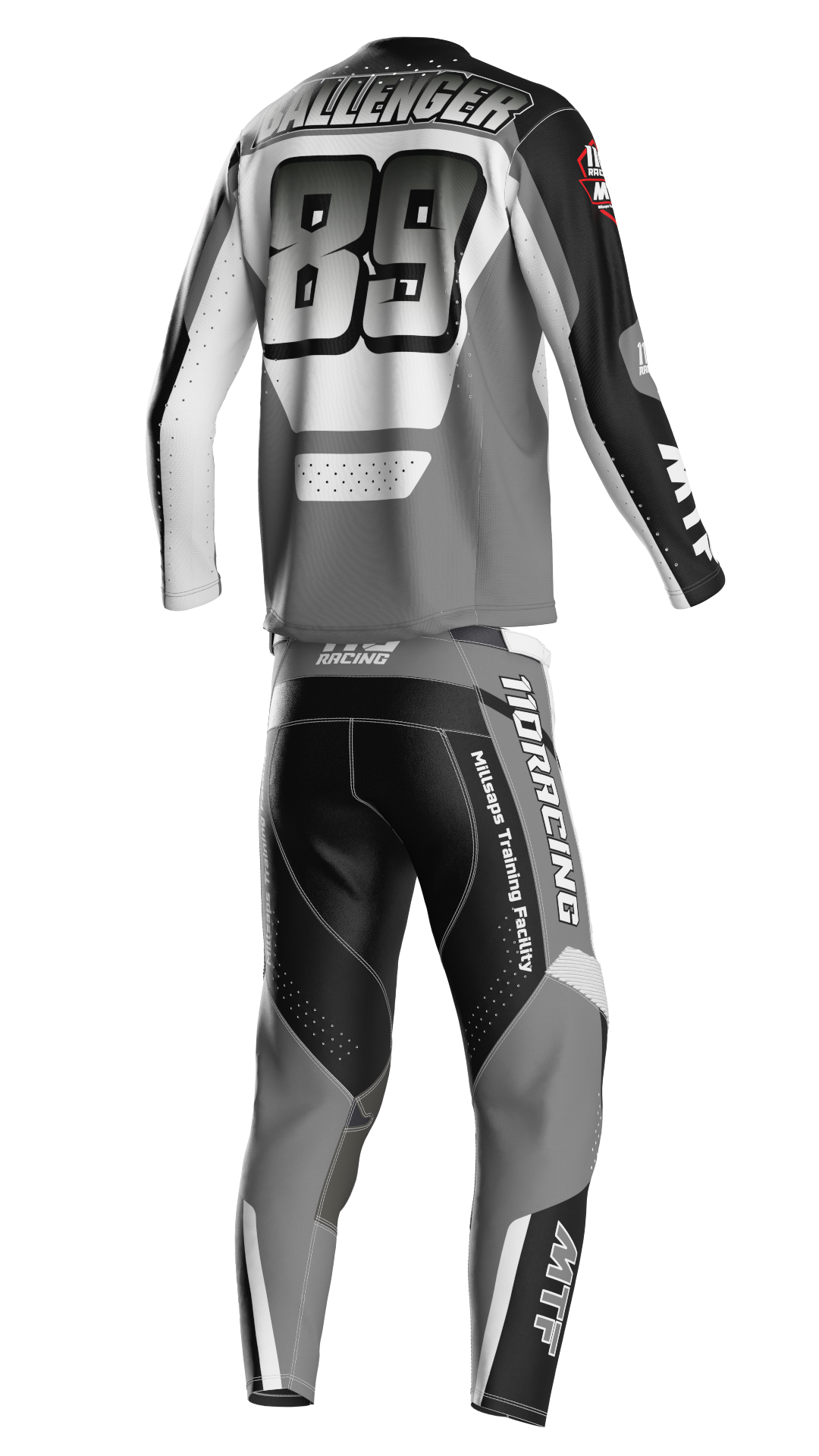 110 RACING x MTF COLLAB LE24 YOUTH PANT - BLACK/WHITE