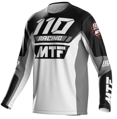 110 RACING x MTF COLLAB  LE24 JERSEY - BLACK/WHITE