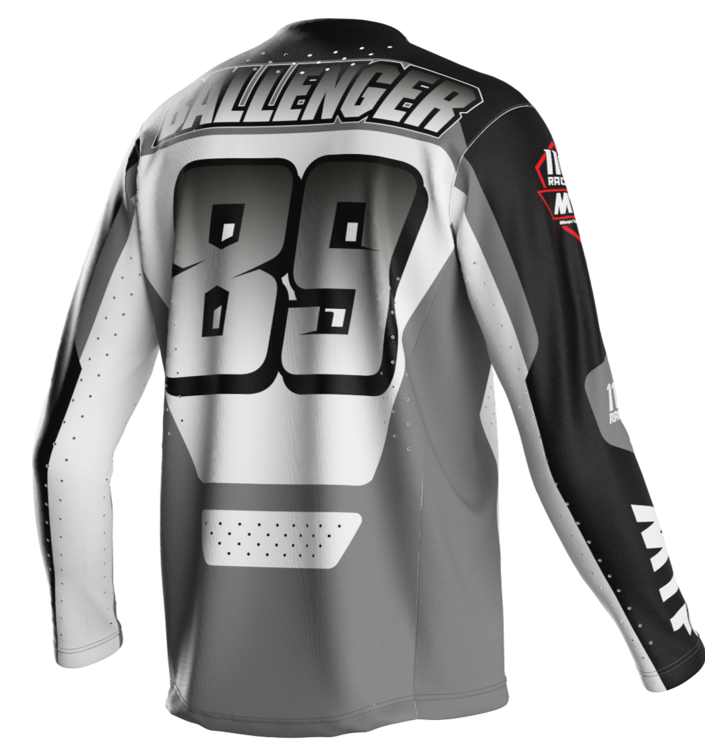 110 RACING x MTF COLLAB  LE24 JERSEY - BLACK/WHITE