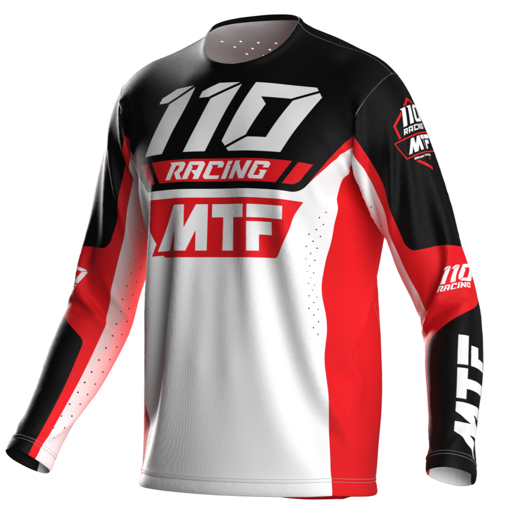 110 RACING x MTF COLLAB  LE24 JERSEY - RED/WHITE