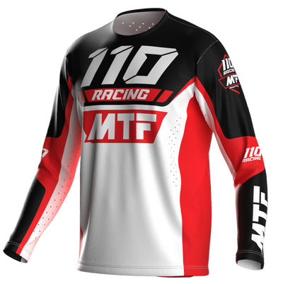 110 RACING x MTF COLLAB  LE24 JERSEY - RED/WHITE