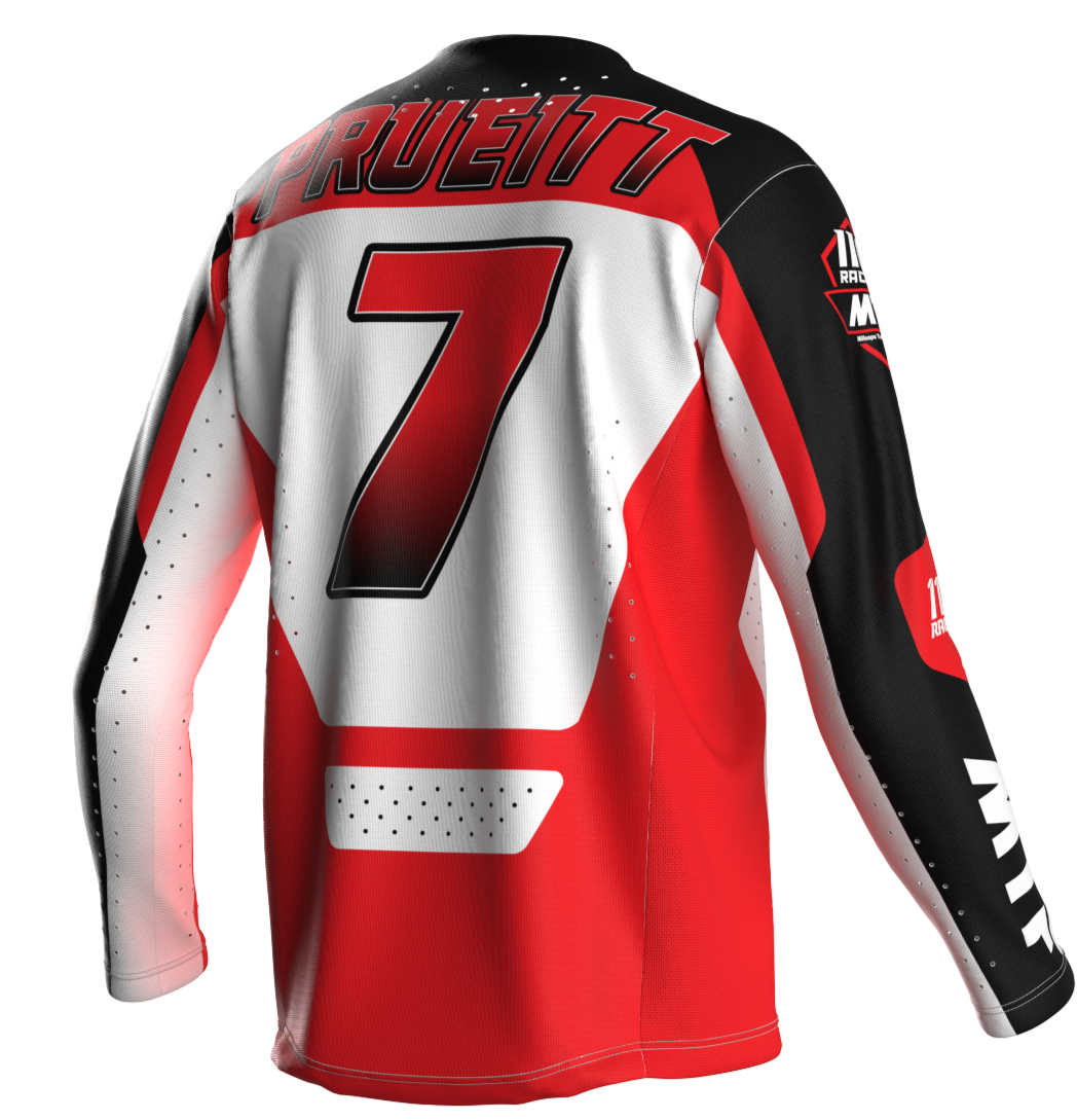 110 RACING x MTF COLLAB  LE24 JERSEY - RED/WHITE