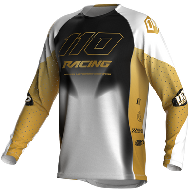 110 RACING // RS24.1 TECHART JERSEY - WHITE/GOLD