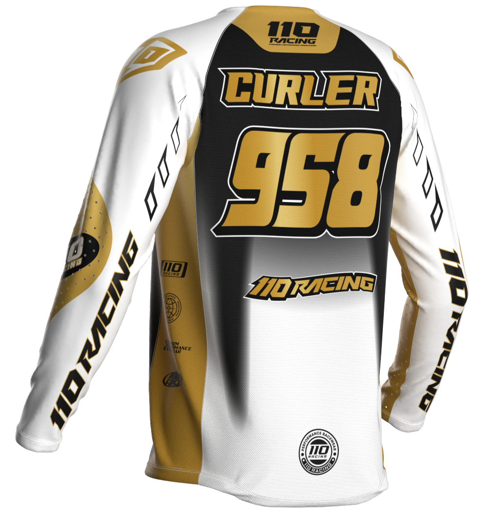 110 RACING // RS24.1 TECHART JERSEY - WHITE/GOLD