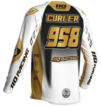 110 RACING // RS24.1 TECHART JERSEY - WHITE/GOLD