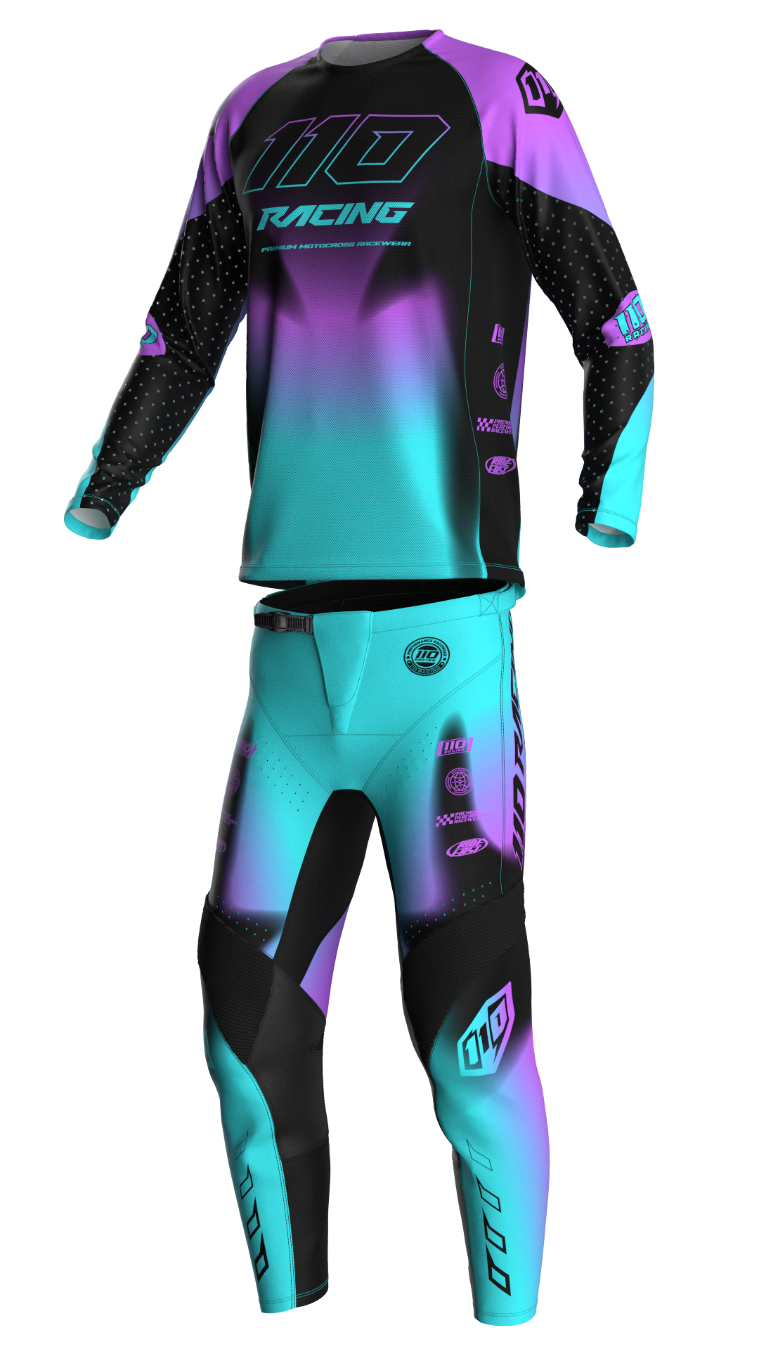 110 RACING // RS24.1 TECHART PANT - TEAL/PURPLE