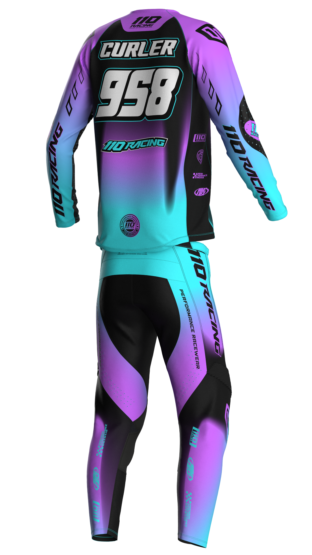 110 RACING // RS24.1 TECHART PANT - TEAL/PURPLE