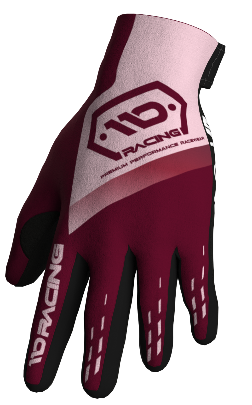 110 RACING // SE25 TENACITY GLOVE - MAROON/LIGHT PINK