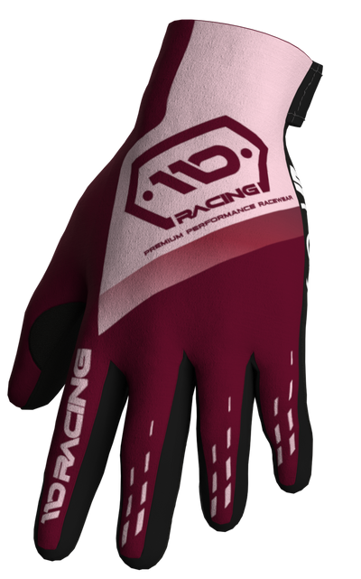 110 RACING // SE25 TENACITY GLOVE - MAROON/LIGHT PINK